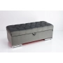 Kufer Pikowany CHESTERFIELD Grafit / Model  Q-6 Rozmiary od 50 cm do 200 cm